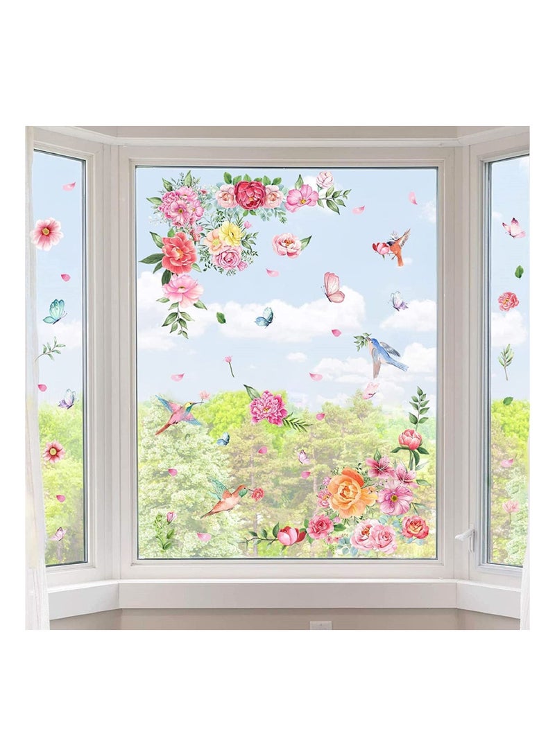 Window Clings, Butterfly & Bird Anti Collision Decoration Decals, for Prevent Strikes on Doors Windows Glass, Decorate Baby Shower Party Supplies 9 Pcs