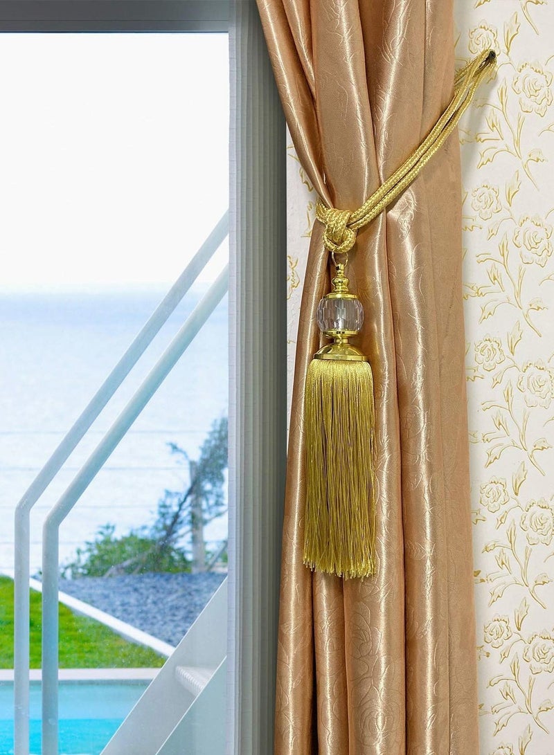 Curtain Tiebacks Tieback Tassel Gold Crystal Holdbacks Tie Back Hooks