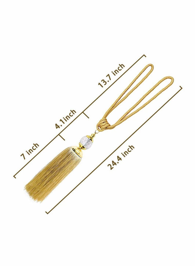 Curtain Tiebacks Tieback Tassel Gold Crystal Holdbacks Tie Back Hooks