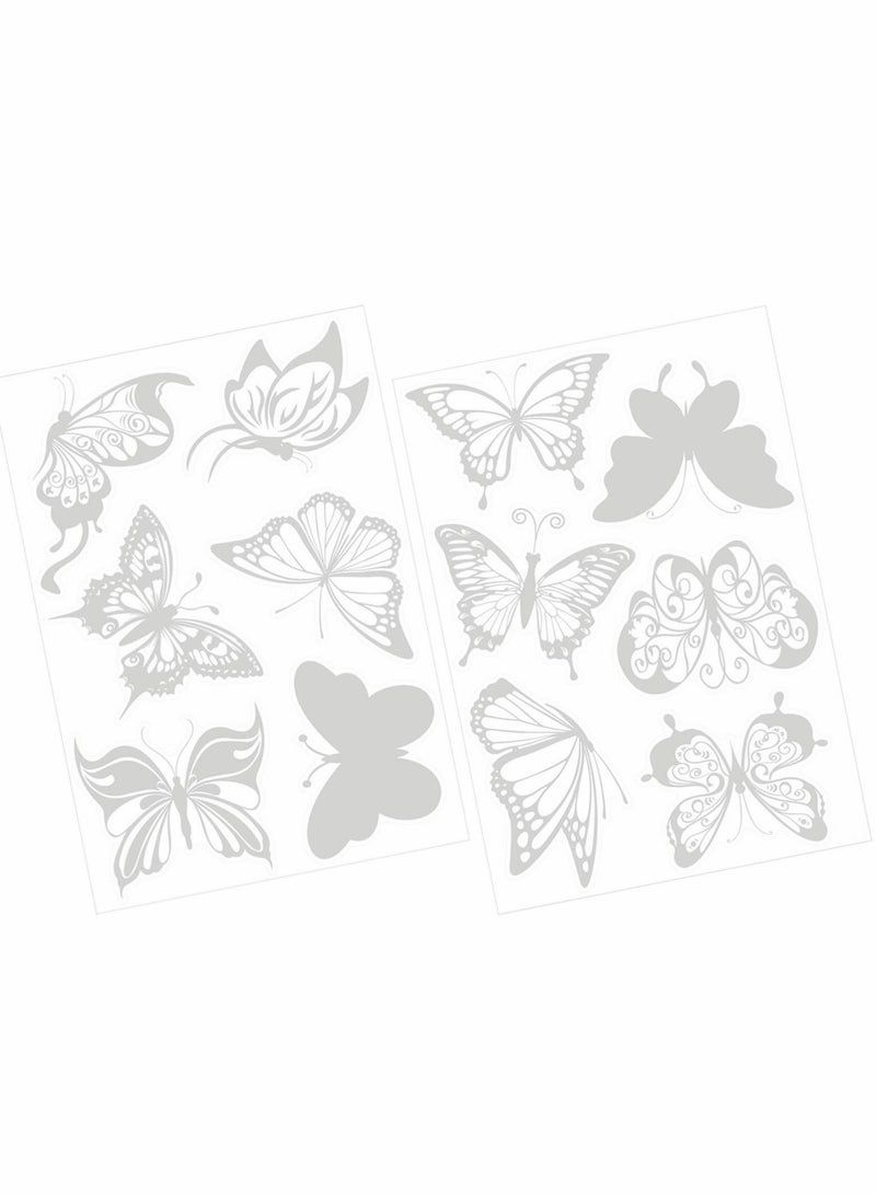 Butterfly Static Window Clings Anti Collision Decals for Bird Strikes, Glass Alert Stickers, Stop Birds Flying into Windows, Set of 24