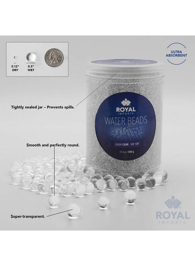 Clear Glass Marble Gemstone Vase Filler (1 Lb) ; Multiple Color Choices Aquarium Glass Round Marble Beads ; Decorative Mosaic Glass Gem Pebbles (Approx. 8093 Pcs)