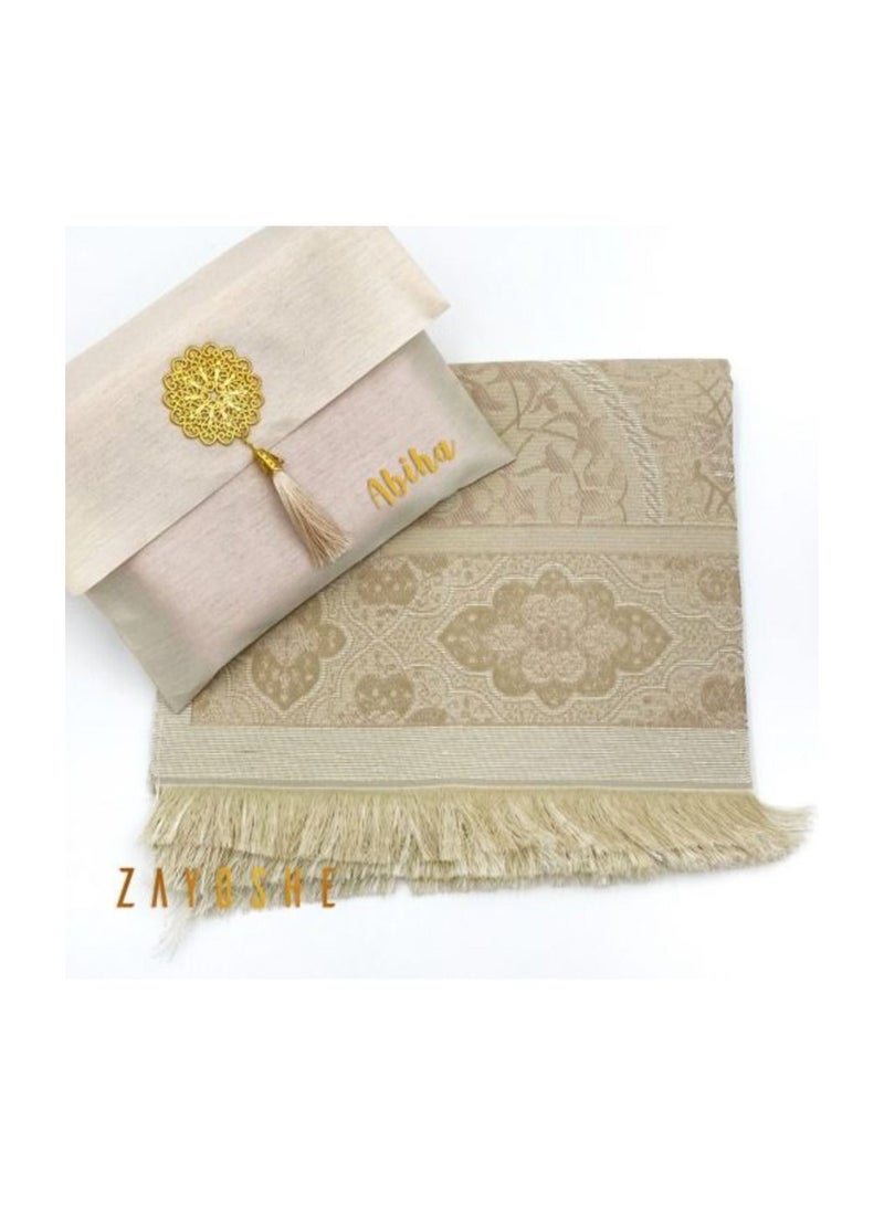 Prayer Rug With Pouch – Creme