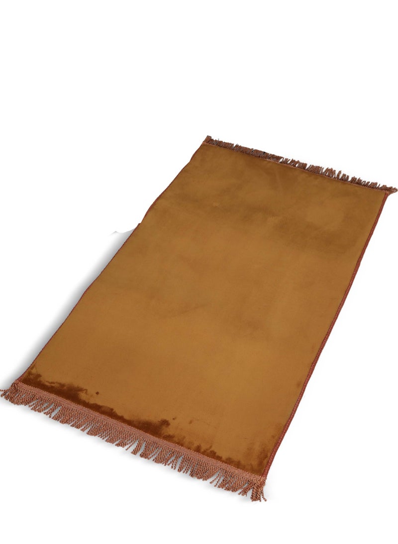 Comfortable prayer mat with extra foam layerlight brown