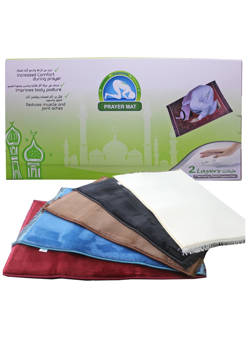 Comfortable prayer mat with extra foam layerlight brown