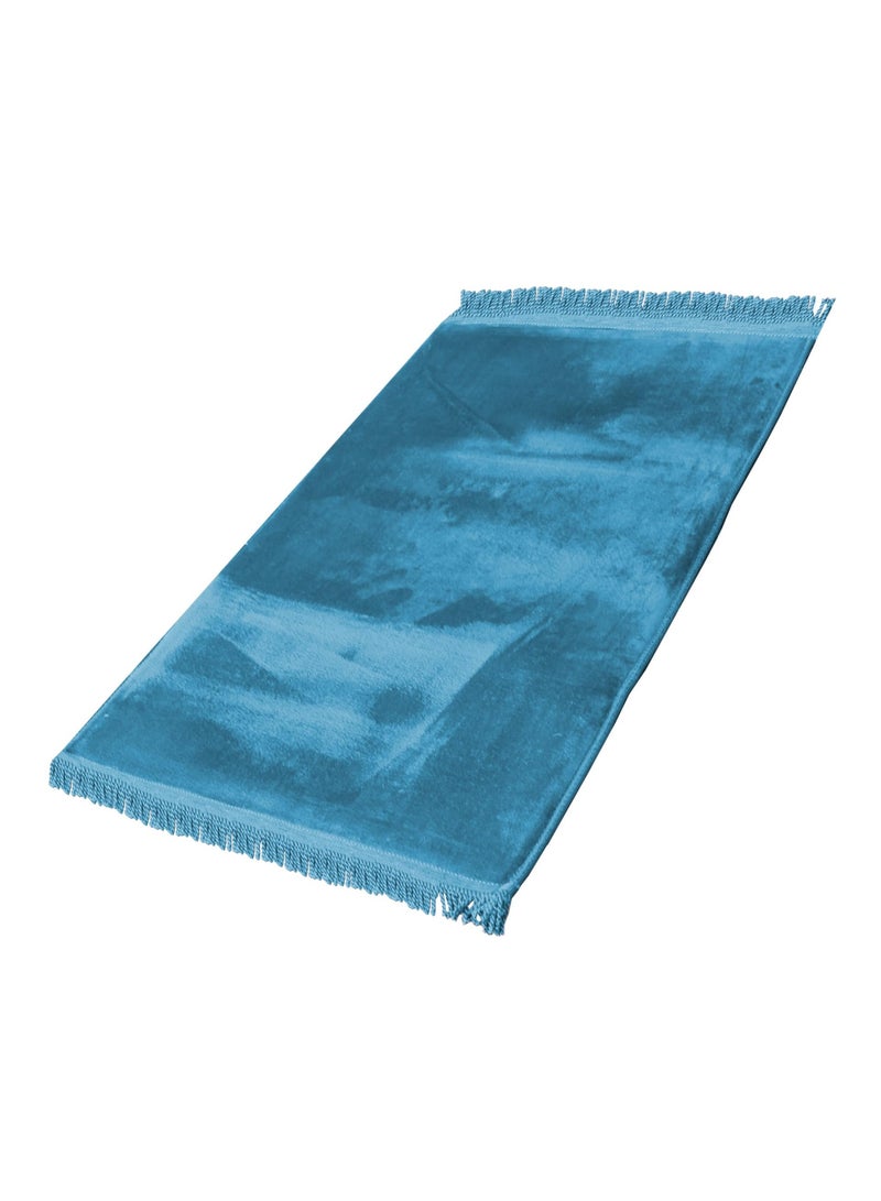 Comfortable prayer mat with extra foam layer blue