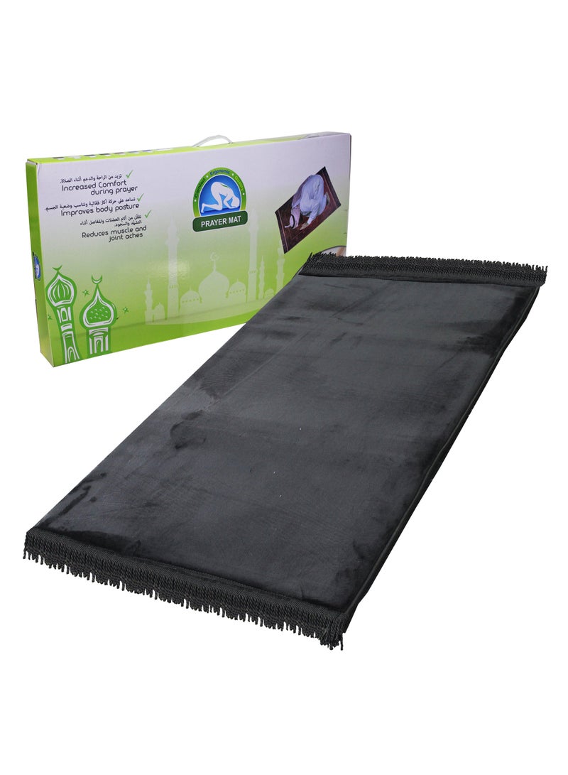 Comfortable prayer mat with extra foam layer black