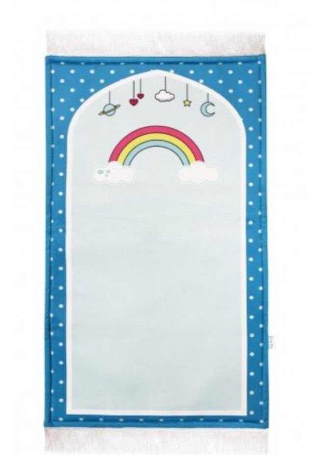 Blue Heavenly Rainbows Prayer Mat