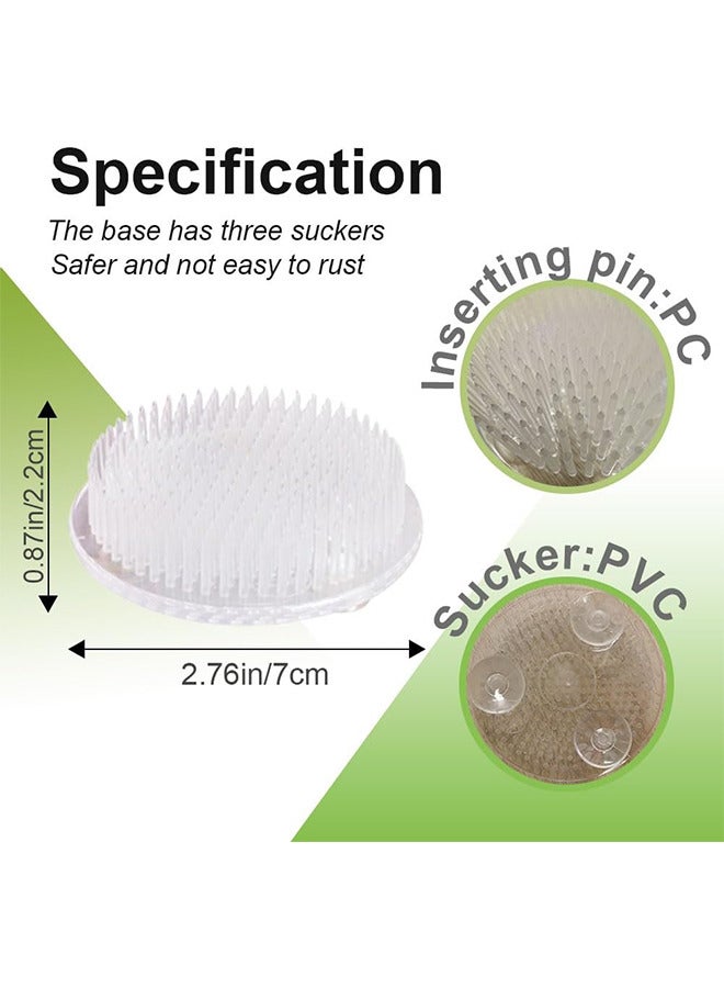 3PCS Flower Frogs Plastic Floral Vase Round Clear Arranger Tool Pin Holder Japanese Arranging Plant Decoration Fixed Supplies With Bottom Home DIY Craft