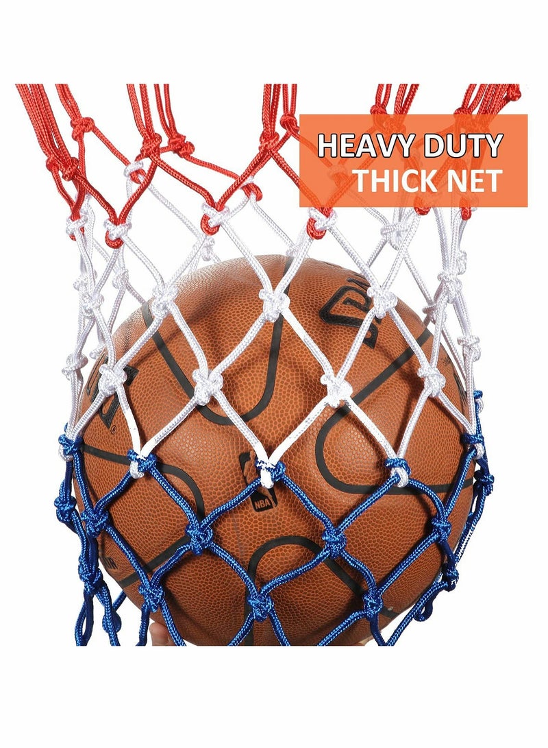 Basketball Net Replacement, 2 Packs, Durable 5.0mm Polyester for Indoor and Outdoor Courts, Weather-Resistant, Standard Size