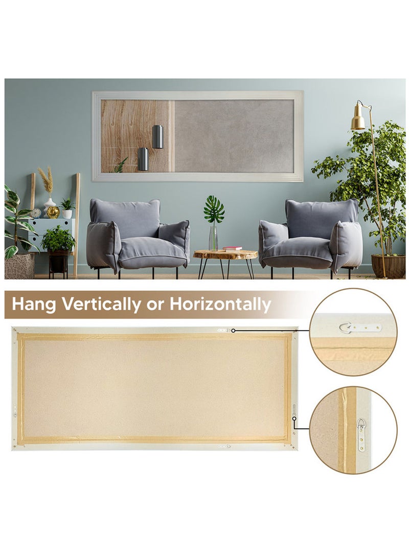 Strong Full-Length Dressing Mirror 75x175cm | Large Rectangular Wall-Mounted Mirror for Bedroom, Living Room, Foyer | Thick PVC Frame for Durability & Modern Home Décor - White