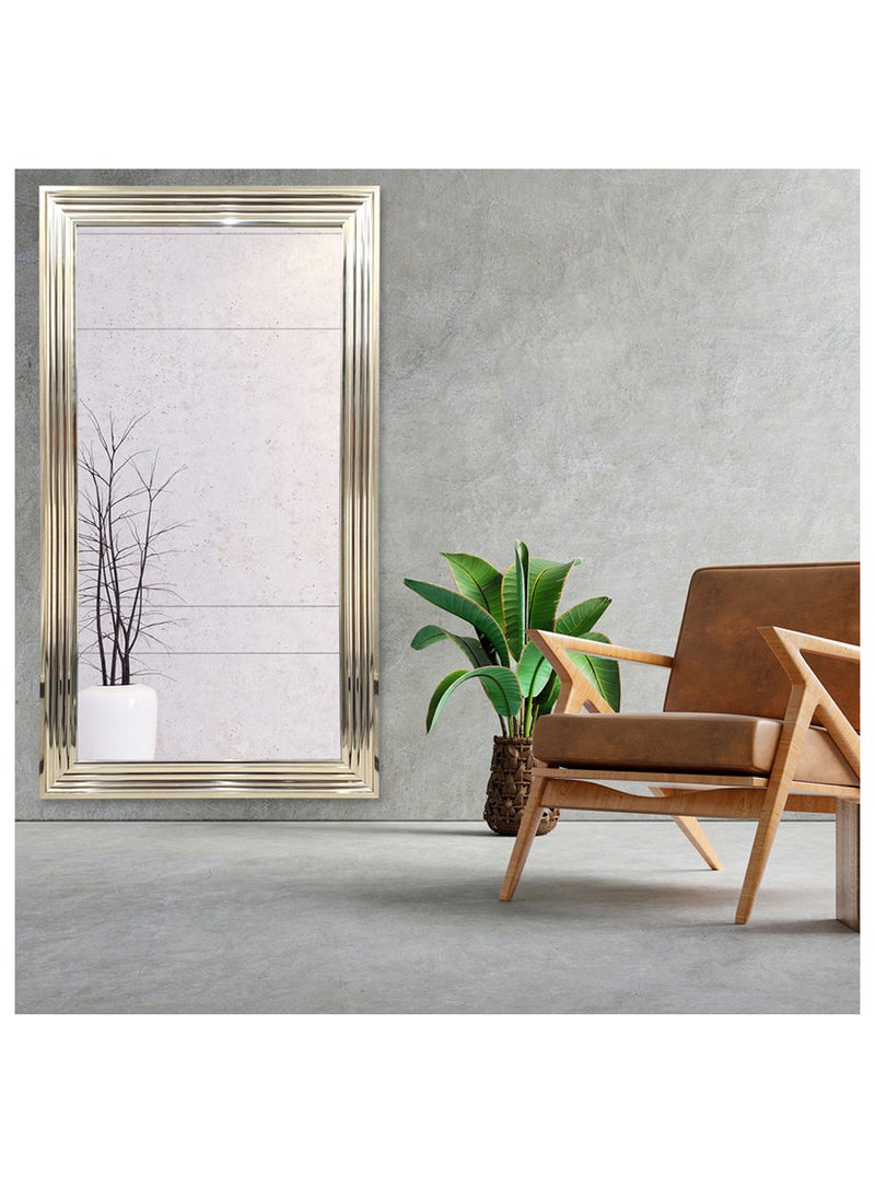 60*120cm Inner Size Strong Full Length Dressing Large Rectangle Mirror for Bedroom Wall-Mounted PVC Thick Frame Silver