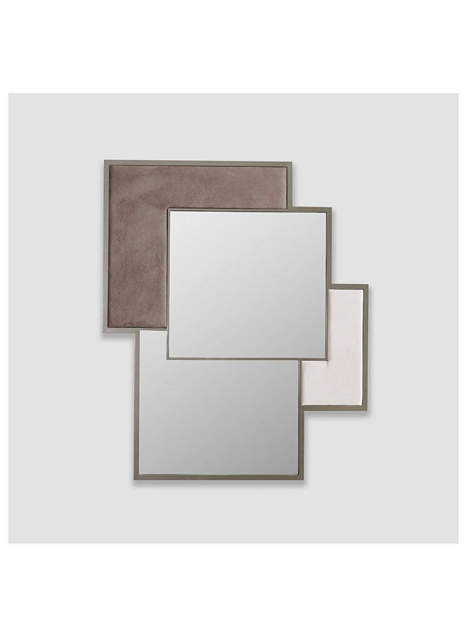 Emerson, Mirror Upholstered, Stainless Steel Ash Lux Moondust