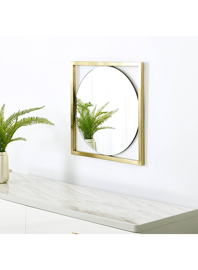 Oscar Square Wall Mirror, Gold - 60x2.5 cm