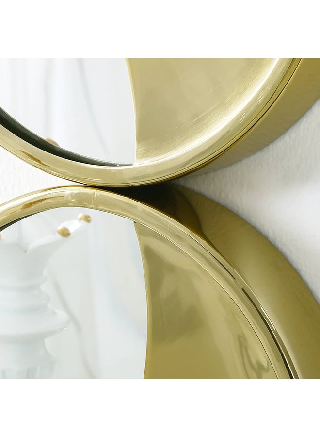 Discs Decorative Wall Mirror, Gold - 26x4.5 cm