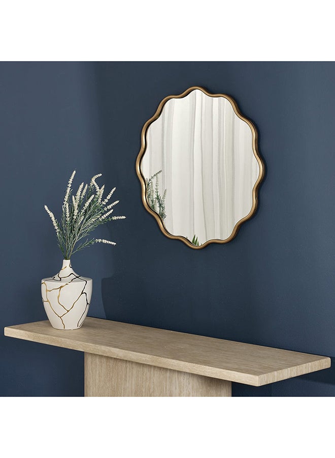 Ribbon Wall Mirror, Gold - 60x60 cm