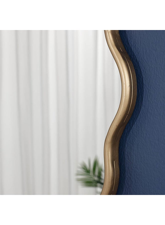 Ribbon Wall Mirror, Gold - 60x60 cm