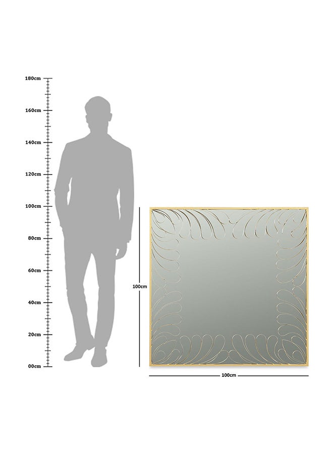 Petal Wall Mirror, Gold - 100x100 cm