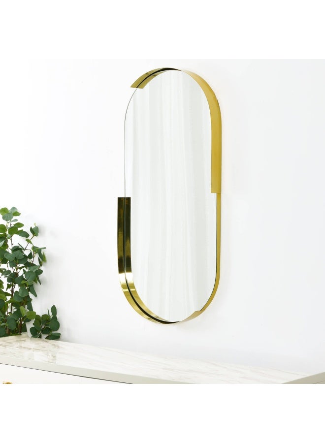 Oscar Wall Mirror, Gold - 51X8 Cm