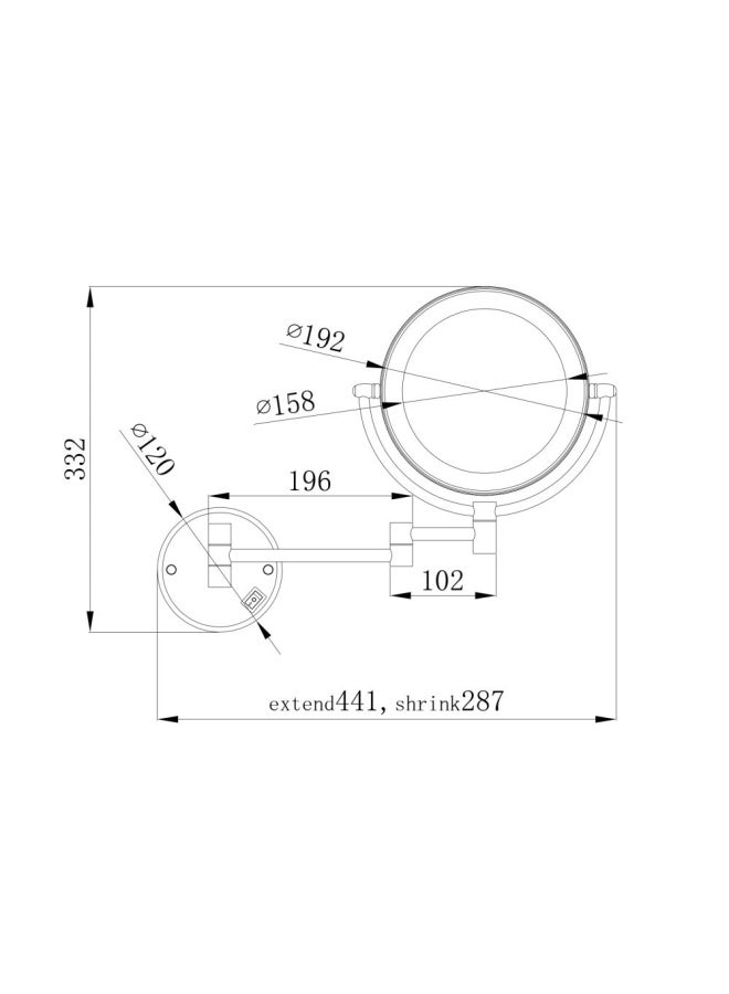 Milano Magnifying Mirror With Led Light 8