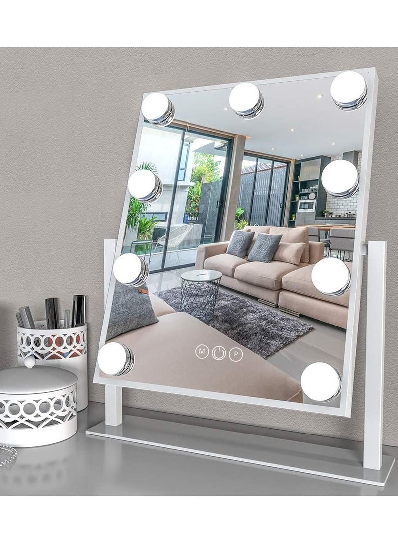 Lighted Vanity Mirror - Hollywood Style Makeup Vanity Mirror with Lights and Touch button,3 Color