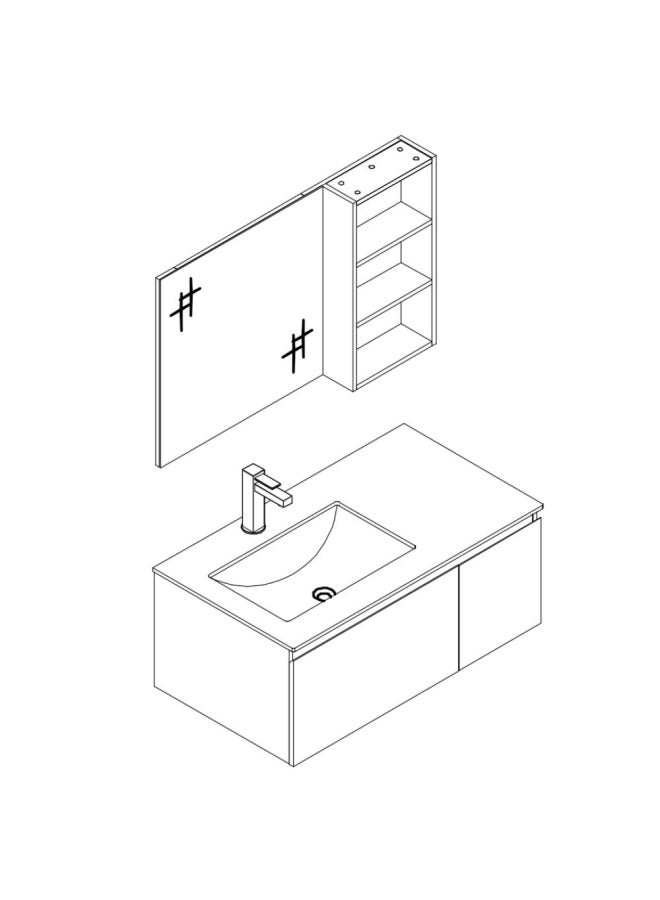 Milano Jassie Vanity Set - Gwty37610 - 3 Pcs