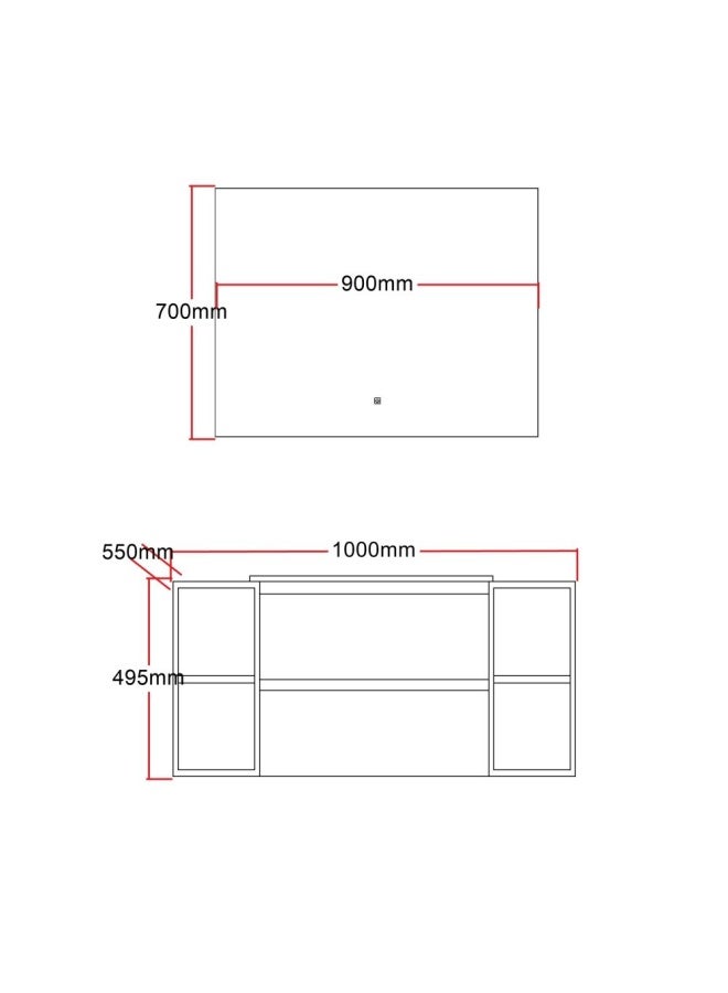 Milano Danj Vanity Model No.Hs16441 1000*550*495Mm (2Ctns/Set) - Made In China