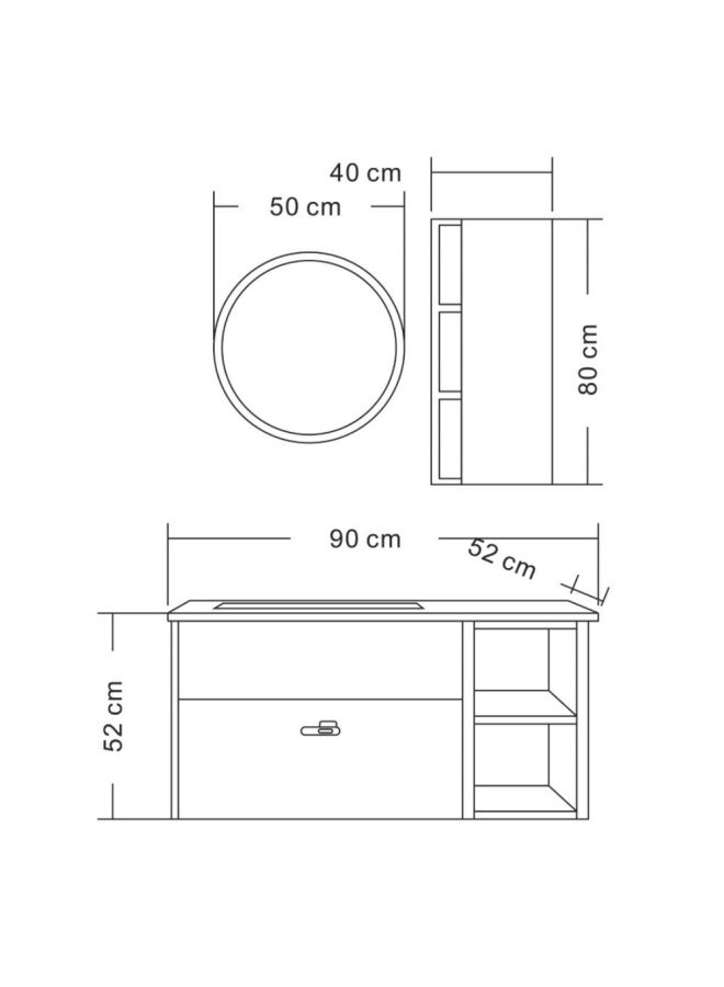 Milano Ivana Vanity Model No.Hs16386