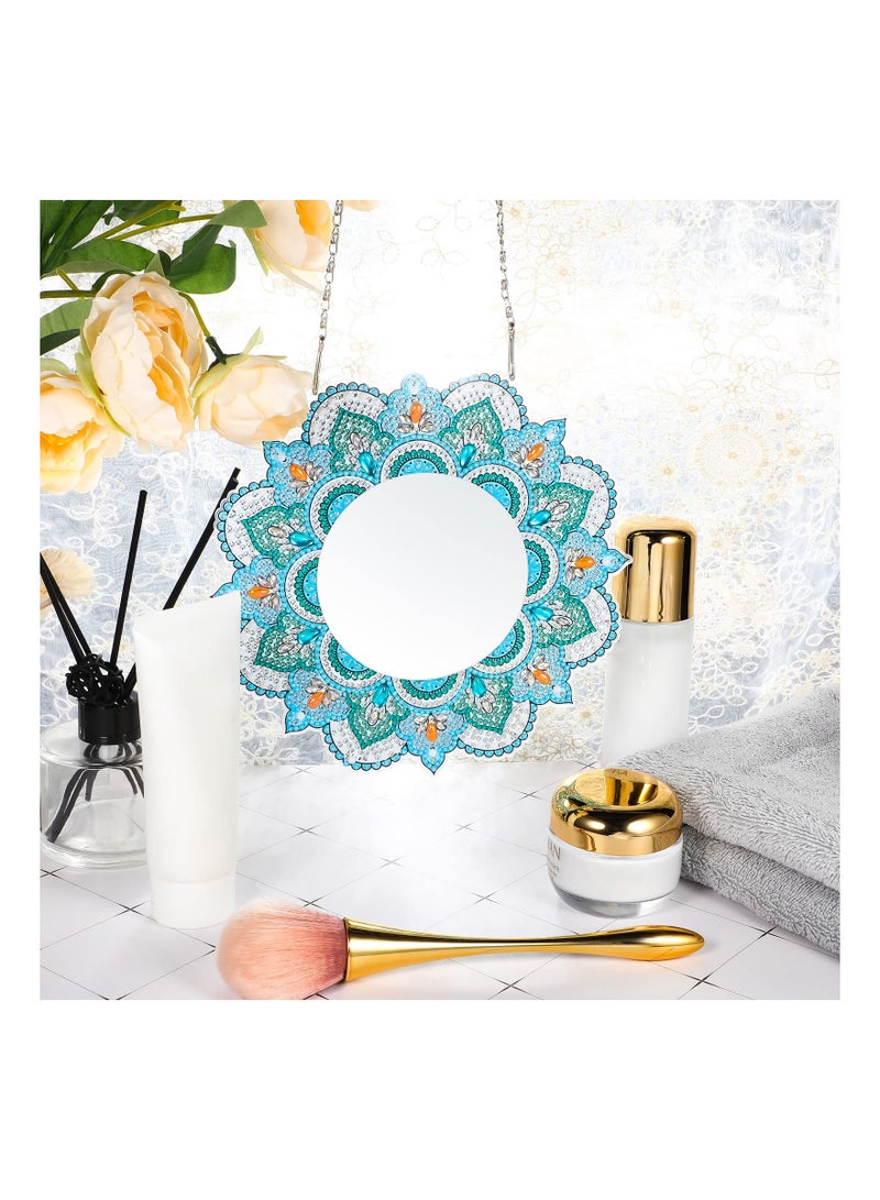 SYOSI, Crystal Diamond Painting Mirror DIY Kit, Art Makeup Mirror, Art Crafts for Home Wall Table Decoration