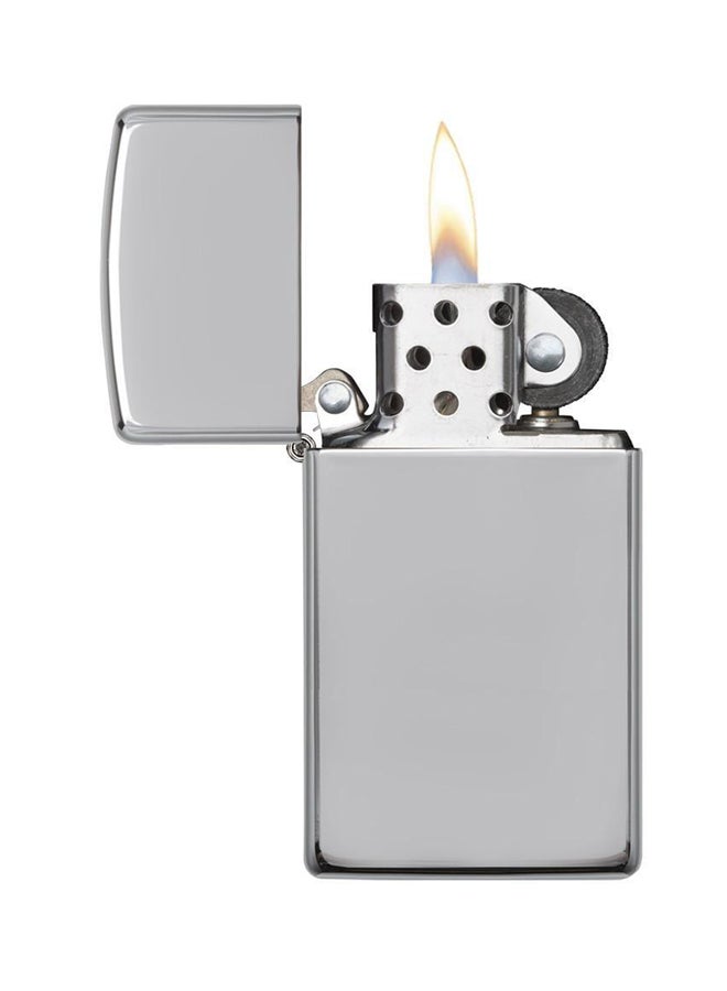 Slim Windproof Gas Lighter Chrome