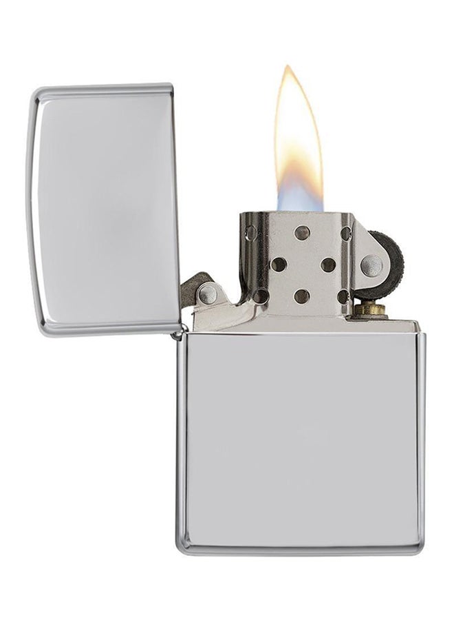 Windproof Gas Lighter Chrome