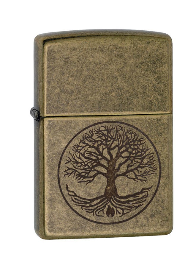 Tree Of Life Windproof Gas Lighter Gold