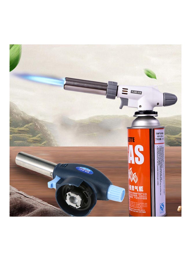 Portable Gas Torch Burner Blue/White 22.3 x 5 x 12cm