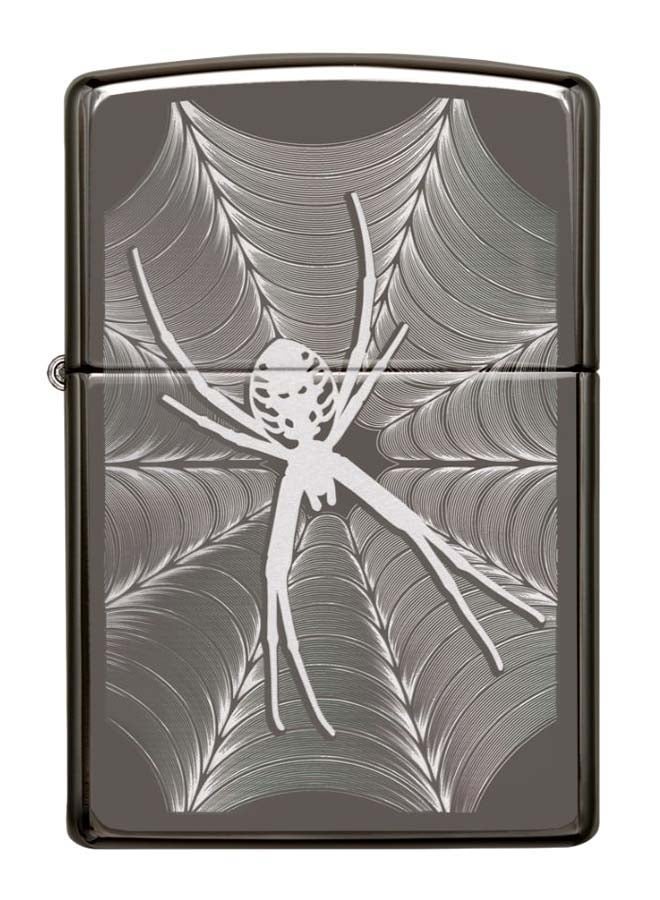 Spider And Web Design Gas Lighter Grey/White