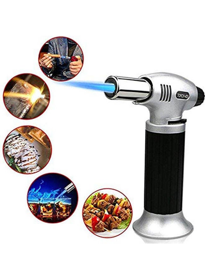 Kitchen Torch, Flame Lighter Refillable Blow Torch Lighter Outdoor Windproof Cooking Torch Multicolour 12X15X6cm