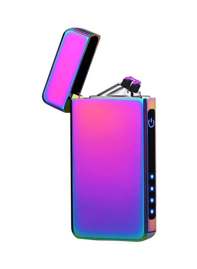 Rechargeable Double Arc Electric Lighter Purple/Blue 11x7.5x2mm