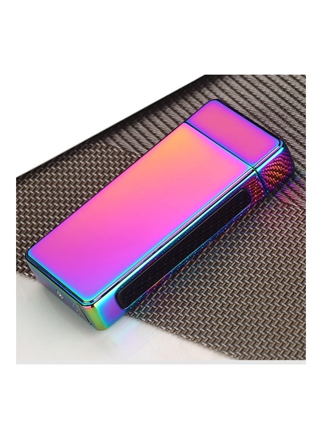 Rechargeable Double Arc Electric Lighter Purple/Blue 11x7.5x2mm