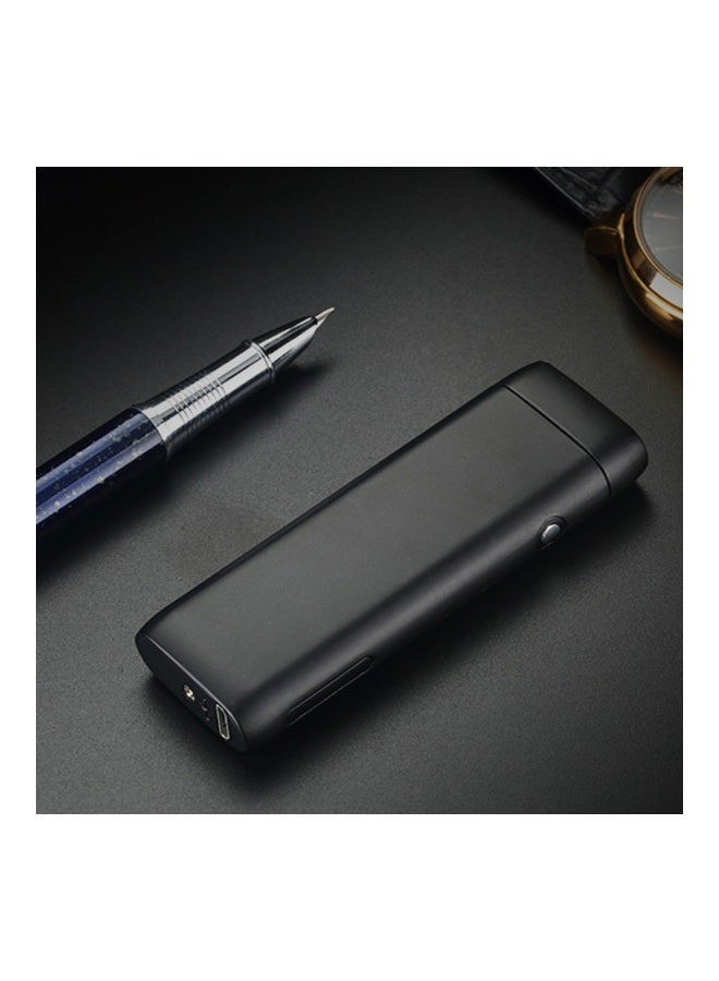 Rechargeable Double Arc Electric Lighter Black/Silver 13x6x2mm