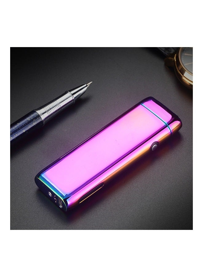 Rechargeable Double Arc Electric Lighter Matte Black/Silver 29x84x12mm