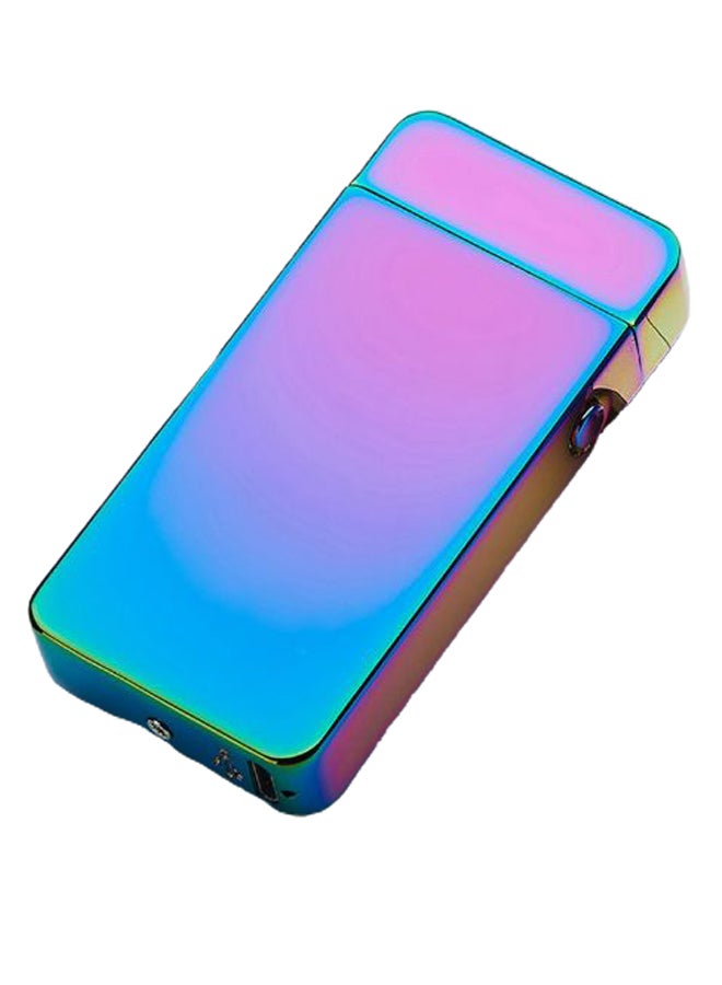 Classic USB Rechargeable Electronic Hit Fire Lighter Multicolour 12centimeter