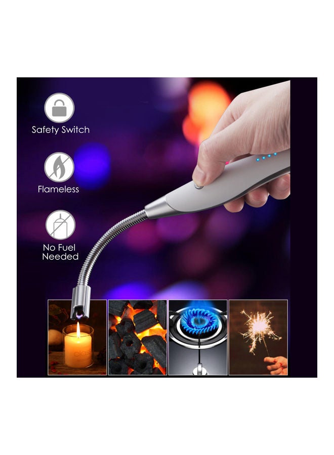 Flameless Candle Lighter With Bottle Opener White/Silver 24.48x2.69cm