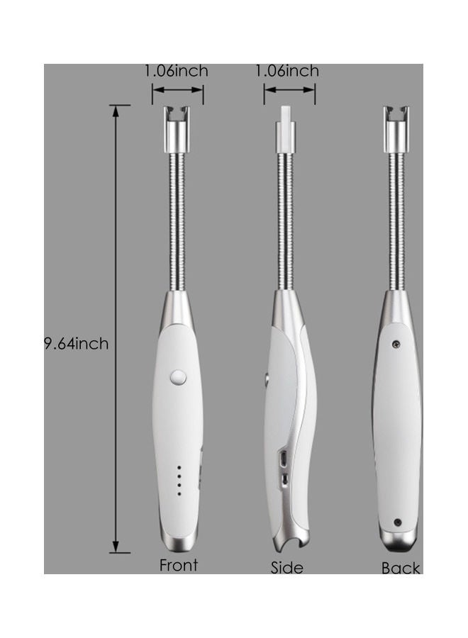 Flameless Candle Lighter With Bottle Opener White/Silver 24.48x2.69cm