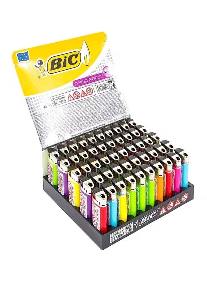 50-Piece Electronic lighter Set Yellow/Green/Blue