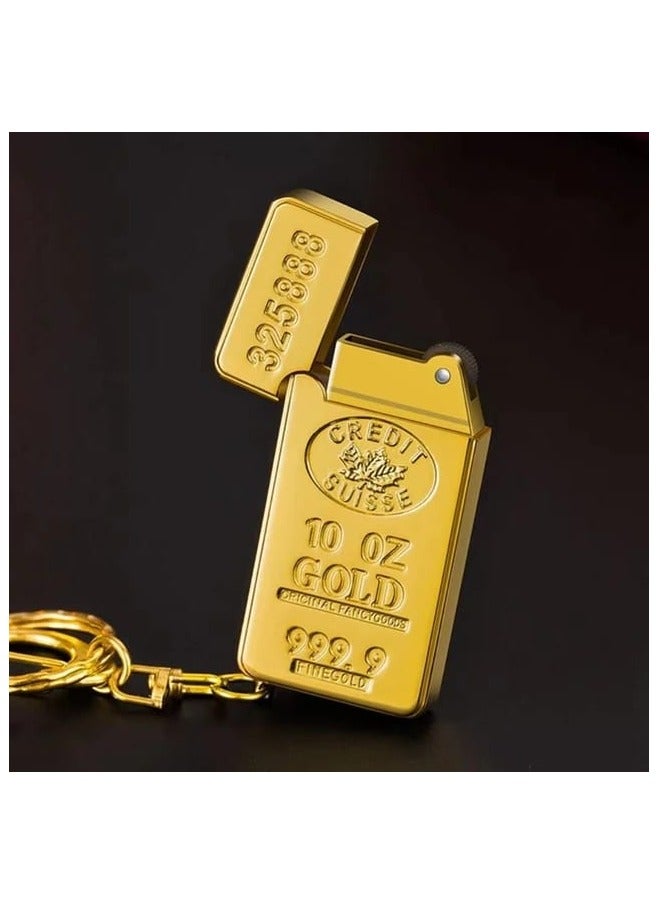 Gold Bar Design Lighter, Gold Bar Pocket Lighter for Men Windproof Lighter