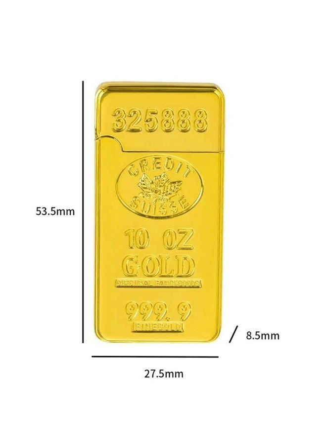 Gold Bar Design Lighter, Gold Bar Pocket Lighter for Men Windproof Lighter