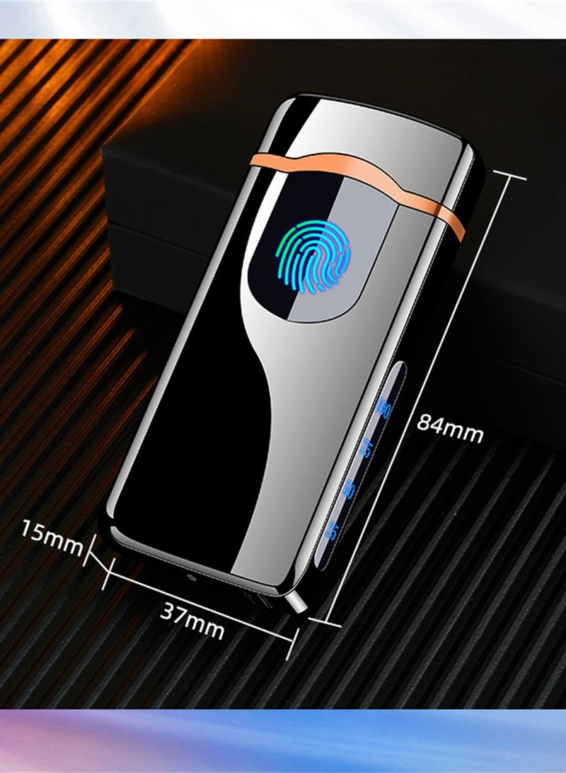 6 Arc Fingerprint Touch Sensing Ignition USB Charging Lighter Battery Display