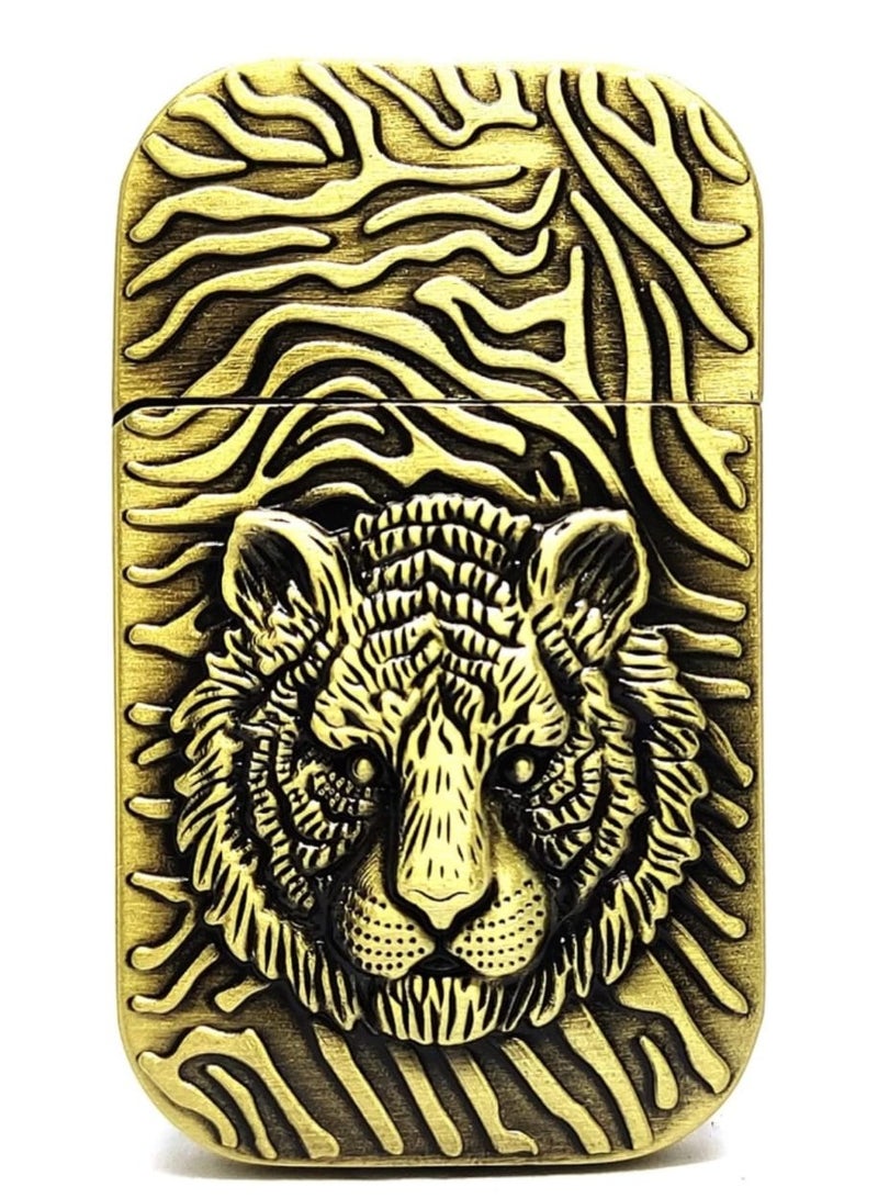 Premium Tiger Lighter - Refillable Windproof Torch Lighter with Tiger Design, Durable Metal Body, Ideal for Camping, BBQ, and Everyday Use