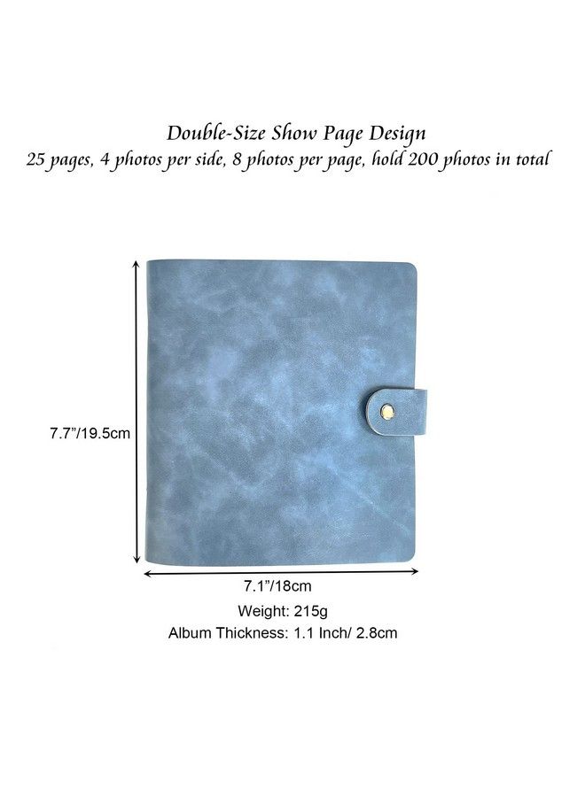 Photo Album 4X6 Hold 60 Photos With Memo Vertical Slipin Pockets Photo Book Linen Cover Picture Photo Albums With Writing Space For Wedding Baby Mother'S Day Blue