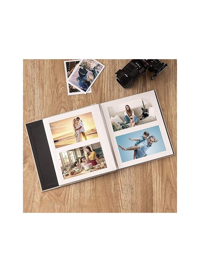 Photo Albums, Extra Large Capacity Family Wedding Picture Albums Photo Book, Self-stick Photos Hand Made DIY Albums, Memory Book Holds 3x5, 4x6, 5x7, 6x8, 8x10 Inch Photos (Black)