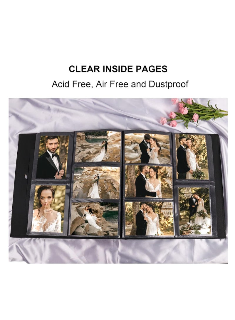 Photo Album for 600 4x6 Photos Leather Cover Extra Large Capacity for Family Wedding Anniversary Baby Vacation (White with Crocodile Pattern & 600 Pockets)