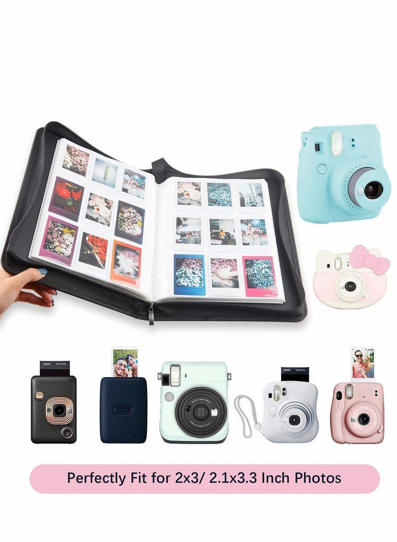 540 Pockets Photo Album for Fujifilm Instax Mini 11 90 70 9 8+ 8 LiPlay Instant Camera, Polaroid Snap SnapTouch PIC-300 Z2300 Kodak Smile Printomatic Print Camera (Black)